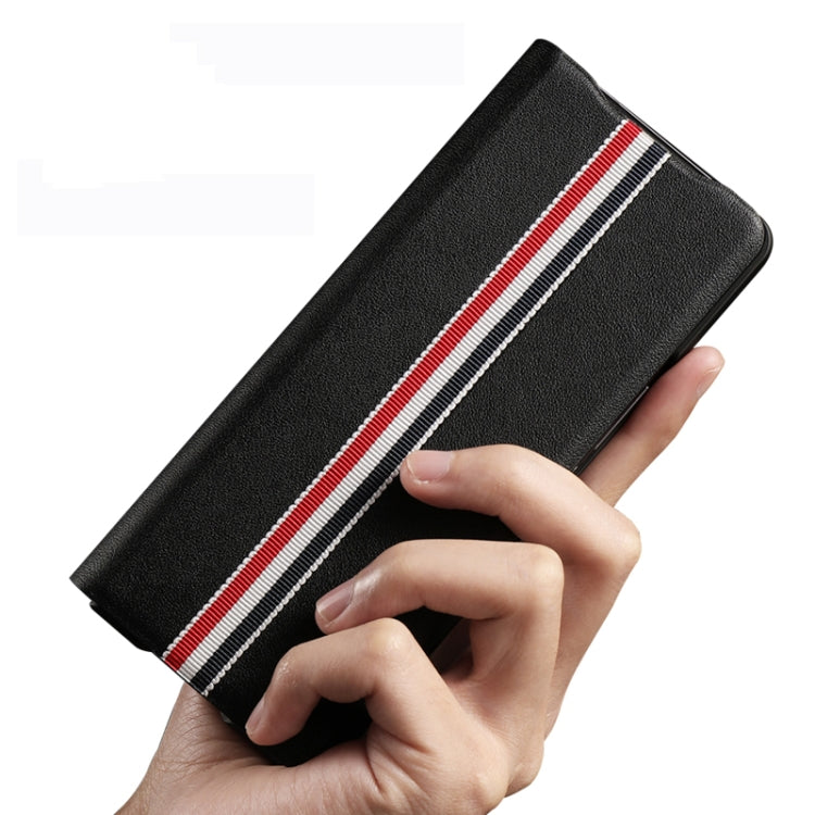 Per Samsung Galaxy Z Fold2 5G Custodia in pelle a vibrazione orizzontale con trama in pelle bovina serie esclusiva