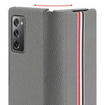 Per Samsung Galaxy Z Fold2 5G Custodia in pelle a vibrazione orizzontale con trama in pelle bovina serie esclusiva