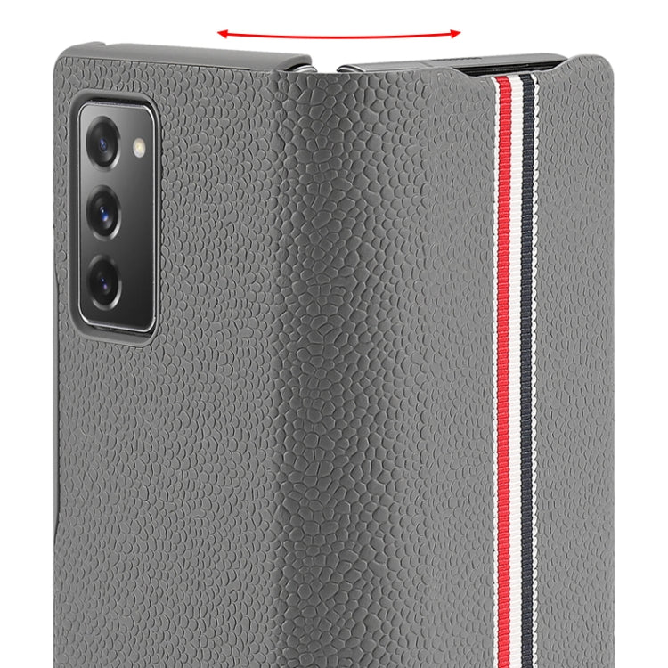 Per Samsung Galaxy Z Fold2 5G Custodia in pelle a vibrazione orizzontale con trama in pelle bovina serie esclusiva