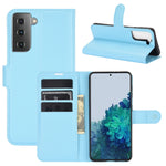 Litchi Texture Custodia protettiva a vibrazione orizzontale con supporto, slot per schede e portafoglio, For Galaxy S21+ 5G