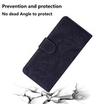 Custodia portafoglio in pelle con motivo tigre per smartphone