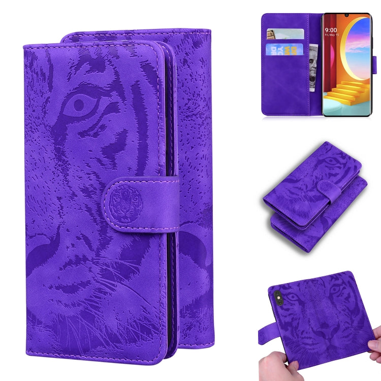 Custodia portafoglio in pelle con motivo tigre per smartphone