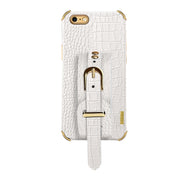 Custodia in pelle con motivo coccodrillo in TPU elettrolitico con cinturino da polso, For iPhone 6, For iPhone SE 2022 / SE 2020 / 8 / 7, For iPhone 8 Plus / 7 Plus, For iPhone XS / X