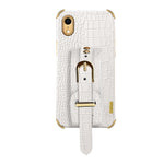 Custodia TPU effetto pelle coccodrillo con cinturino per iPhone X
