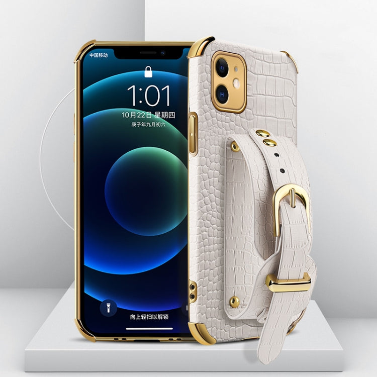 Custodia TPU effetto pelle coccodrillo con cinturino per iPhone X