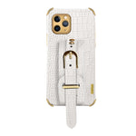 Custodia TPU effetto pelle coccodrillo con cinturino per iPhone 1