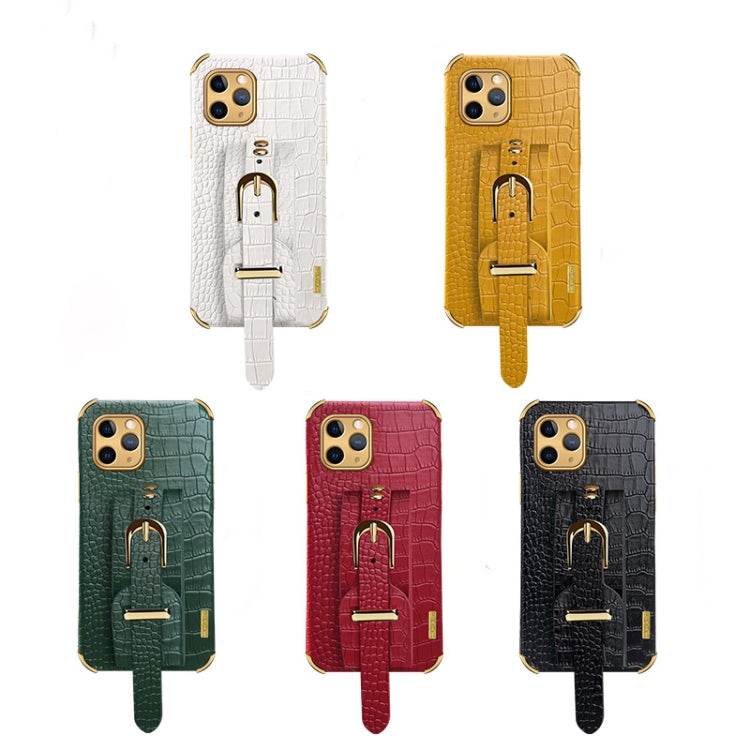 Custodia TPU effetto pelle coccodrillo con cinturino per iPhone 1