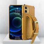 Custodia TPU effetto pelle coccodrillo con cinturino per iPhone 1