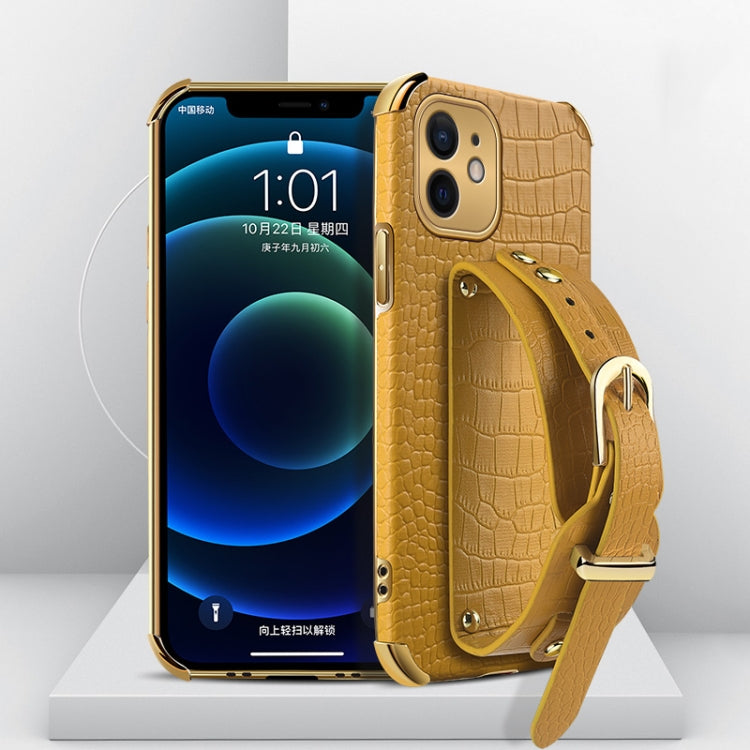 Custodia TPU effetto pelle coccodrillo con cinturino per iPhone 1