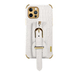 Custodia TPU effetto pelle coccodrillo con cinturino per iPhone 1