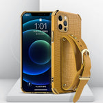Custodia TPU effetto pelle coccodrillo con cinturino per iPhone 1