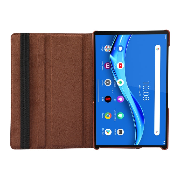 Per Lenovo Tab M10 Plus 10.3 Custodia in pelle flip con rotazione a 360 gradi Litchi Texture con supporto, For Lenovo Tab M10 Plus 10.3