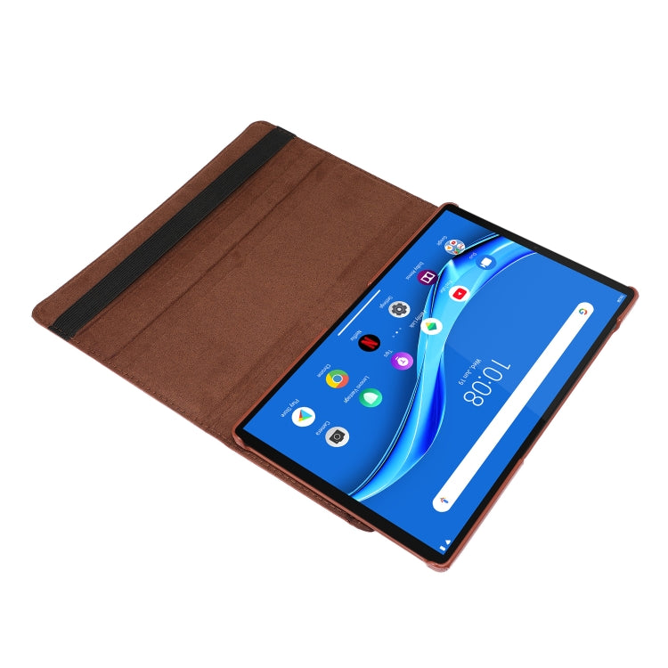 Per Lenovo Tab M10 Plus 10.3 Custodia in pelle flip con rotazione a 360 gradi Litchi Texture con supporto, For Lenovo Tab M10 Plus 10.3
