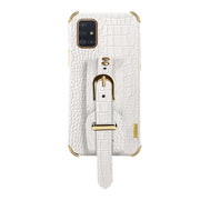 Custodia in pelle con motivo coccodrillo in TPU elettrolitico con cinturino da polso, For Samsung Galaxy A51 4G, For Samsung Galaxy A71 4G, For Samsung Galaxy S20, For Samsung Galaxy S20+