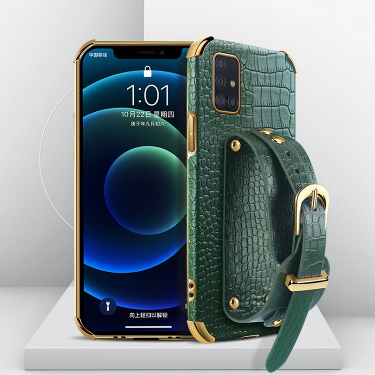 Custodia TPU effetto pelle coccodrillo con cinturino per Samsung