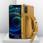 Custodia TPU effetto pelle coccodrillo con cinturino per Samsung