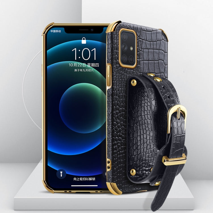 Custodia TPU effetto pelle coccodrillo con cinturino per Samsung