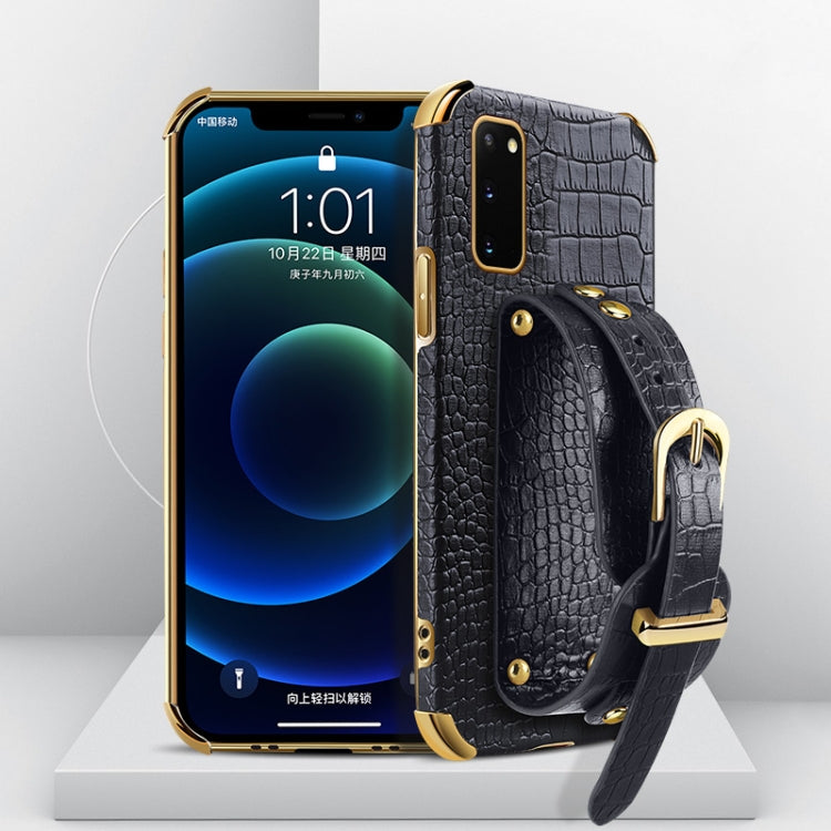 Custodia TPU effetto pelle coccodrillo con cinturino per Samsung