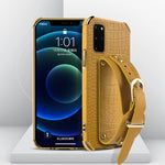 Custodia TPU effetto pelle coccodrillo con cinturino per Samsung