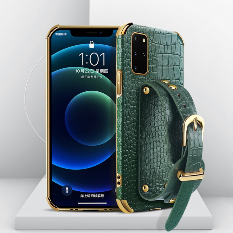 Custodia TPU effetto pelle coccodrillo con cinturino per Samsung