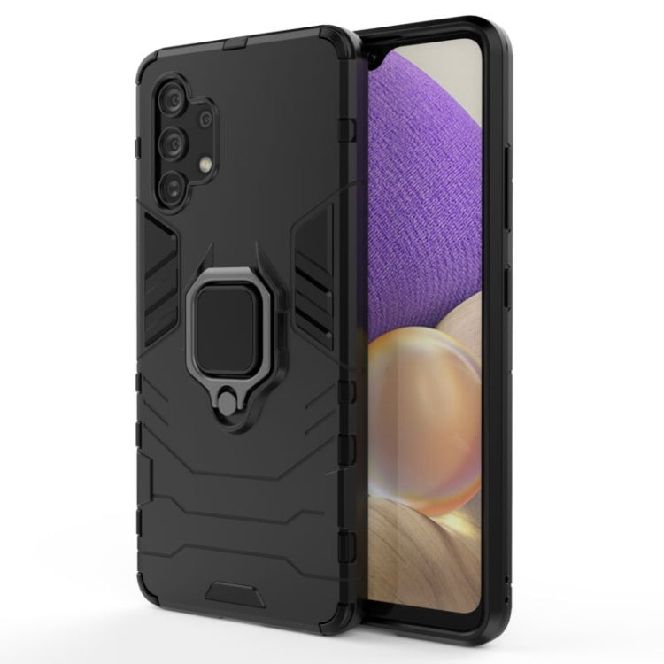 Custodia protettiva antiurto per PC + TPU con supporto per anello magnetico, For Galaxy A32 4G
