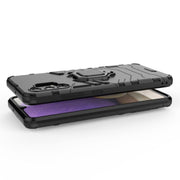 Custodia protettiva antiurto per PC + TPU con supporto per anello magnetico, For Galaxy A32 4G