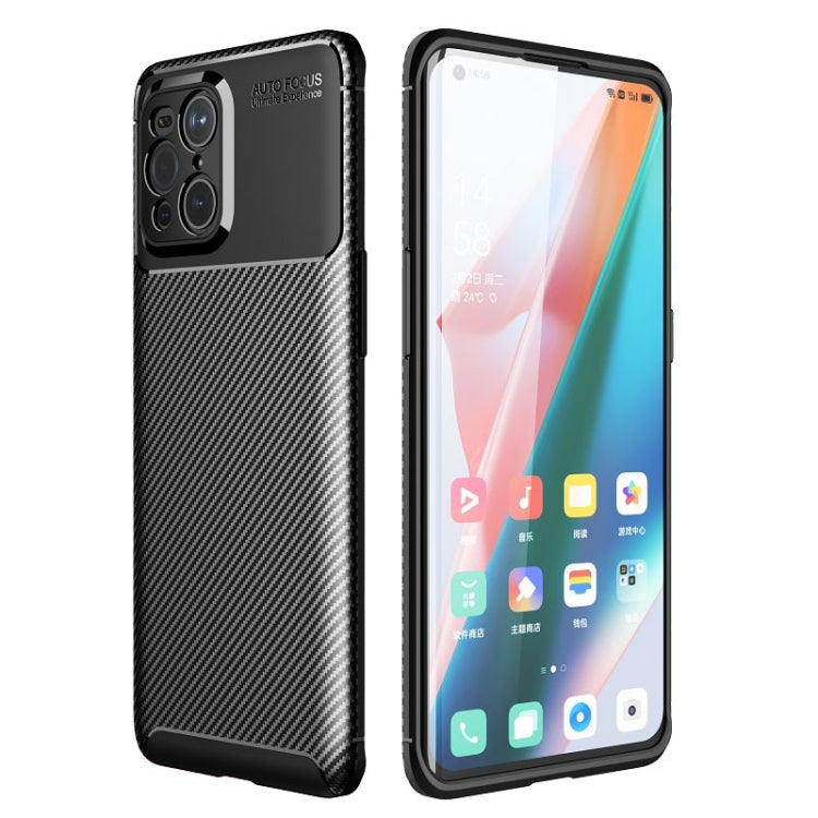 Custodia in TPU antiurto con trama in fibra di carbonio, For OPPO Find X3, For OPPO Realme GT 5G