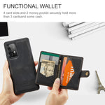 Custodia portafoglio magnetica con slot carte per smartphone comp