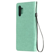 Custodia in pelle sintetica a vibrazione orizzontale con motivo ad albero e gatto con supporto e fessure per carte, portafoglio e cordino, For Samsung Galaxy A32 5G, For Samsung Galaxy A52 5G