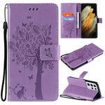 Custodia portafoglio in pelle sintetica per Samsung Galaxy S21