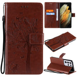 Custodia portafoglio in pelle sintetica per Samsung Galaxy S21