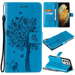Custodia portafoglio in pelle sintetica per Samsung Galaxy S21