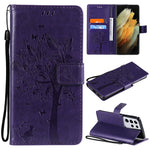Custodia portafoglio in pelle sintetica per Samsung Galaxy S21