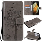 Custodia portafoglio in pelle sintetica per Samsung Galaxy S21