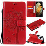 Custodia portafoglio in pelle sintetica per Samsung Galaxy S21