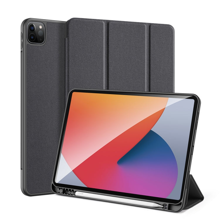 DUX DUCIS Serie Domo Flip orizzontale Custodia in pelle magnetica TPU + PU con supporto a tre pieghe e slot per penna e funzione Sleep / Wake-up, iPad Pro 11 （2021）/(2020), iPad Pro 12.9  2021 / 2020