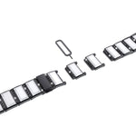 Cinturini di ricambio tempestati di diamanti in acciaio inossidabile, For Samsung Galaxy Watch 3 45mm, For Samsung Galaxy Watch Active2 44mm / Watch Active2 40mm / Watch Active, For Samsung Galaxy Watch 3 41mm