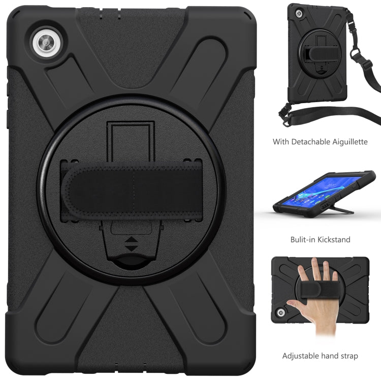 Custodia protettiva antiurto in silicone colorato + PC con supporto, cinturino per impugnatura e tracolla, For Lenovo Tab M10 HD 2nd Gen TB-X306X