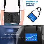 Custodia protettiva antiurto in silicone colorato + PC con supporto, cinturino per impugnatura e tracolla, For Lenovo Tab M10 HD 2nd Gen TB-X306X