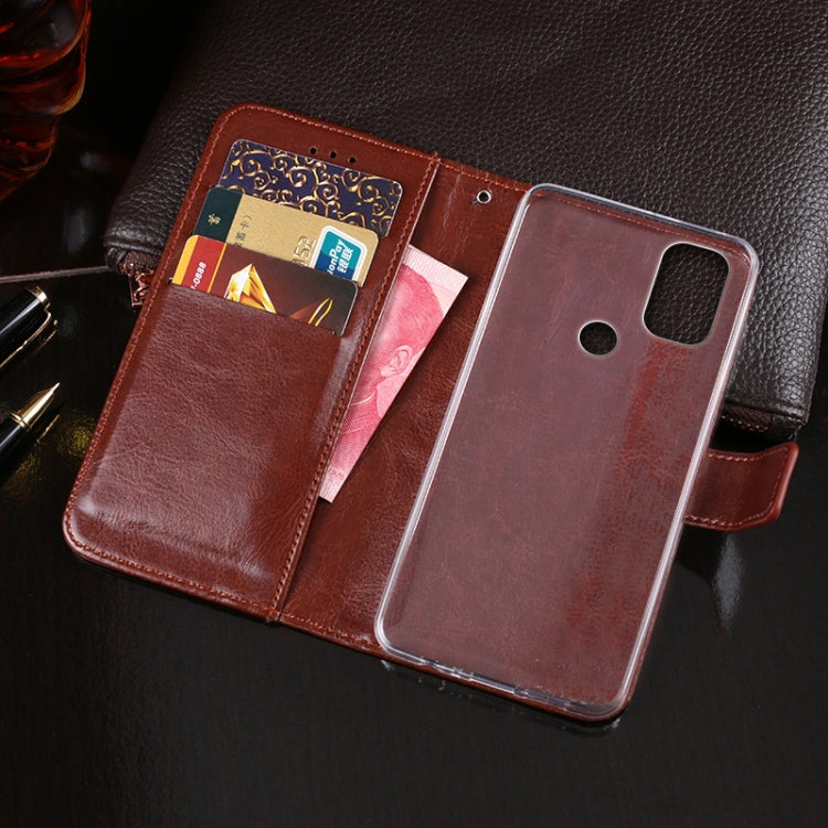 idewei Custodia in pelle a vibrazione orizzontale Crazy Horse Texture con supporto e slot per carte e portafoglio, For Blackview A70, For Blackview A80 Plus, For Motorola Moto E7 Power