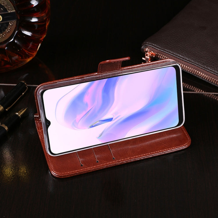 idewei Custodia in pelle a vibrazione orizzontale Crazy Horse Texture con supporto e slot per carte e portafoglio, For Blackview A70, For Blackview A80 Plus, For Motorola Moto E7 Power