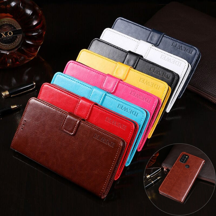 idewei Custodia in pelle a vibrazione orizzontale Crazy Horse Texture con supporto e slot per carte e portafoglio, For Blackview A70, For Blackview A80 Plus, For Motorola Moto E7 Power