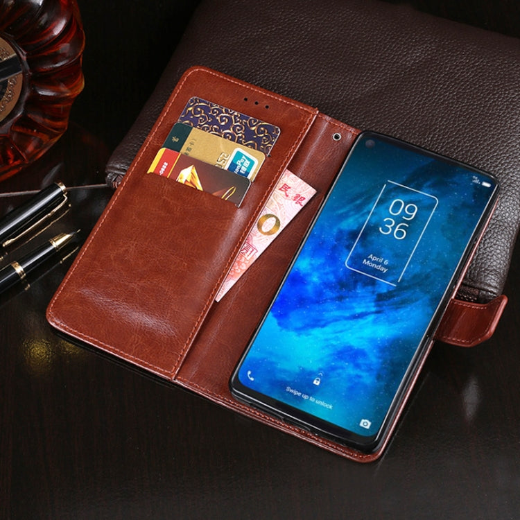 idewei Custodia in pelle a vibrazione orizzontale Crazy Horse Texture con supporto e slot per carte e portafoglio, For TCL 10 5G, For vivo X60 Pro+ 5G