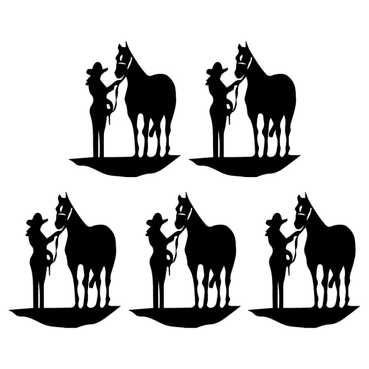 Adesivo modello cavallo impermeabile per auto da 5 pezzi, Horse Pattern