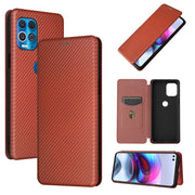 Struttura in fibra di carbonio Flip orizzontale magnetico Custodia in pelle TPU + PC + PU con slot per schede, For Motorola Edge S, For Nokia 7.3, For Nokia 6.3, For Samsung Galaxy A32 4G