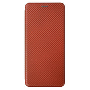 Struttura in fibra di carbonio Flip orizzontale magnetico Custodia in pelle TPU + PC + PU con slot per schede, For Motorola Edge S, For Nokia 7.3, For Nokia 6.3, For Samsung Galaxy A32 4G