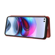 Struttura in fibra di carbonio Flip orizzontale magnetico Custodia in pelle TPU + PC + PU con slot per schede, For Motorola Edge S, For Nokia 7.3, For Nokia 6.3, For Samsung Galaxy A32 4G