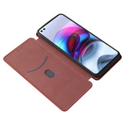Struttura in fibra di carbonio Flip orizzontale magnetico Custodia in pelle TPU + PC + PU con slot per schede, For Motorola Edge S, For Nokia 7.3, For Nokia 6.3, For Samsung Galaxy A32 4G