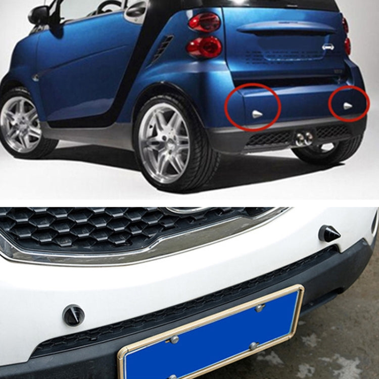 Cono di coda anti-collisione posteriore per auto da 2 pezzi per Mercedes Benz Smart 2009-2014, Pointed (Black), Pointed (Gold), Pointed (Blue), Pointed (Red), Pointed (Silver)