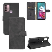 Tinta unita Skin Feel Fibbia magnetica Flip orizzontale Custodia in pelle PU con struttura in vitello con supporto e slot per schede e portafoglio, For Motorola Moto G30 / G10, For Samsung Galaxy A02 / M02